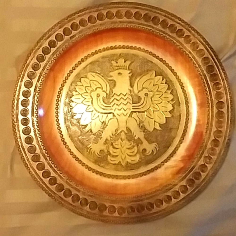 Beautifully hand carved Polish Eagle Shield